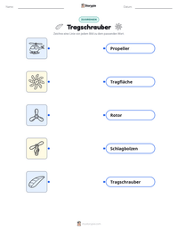 Tragschrauber druckbare Arbeitsblatt Vorschau
