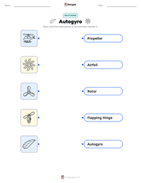 Autogyro printable worksheet preview