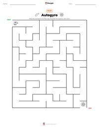 Autogyro printable worksheet preview