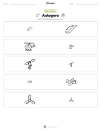 Autogyro printable worksheet preview