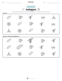 Autogyro printable worksheet preview