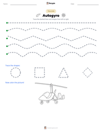 Autogyro printable worksheet preview