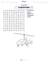 Tragschrauber druckbare Arbeitsblatt Vorschau