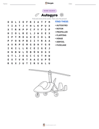 Autogyro printable worksheet preview