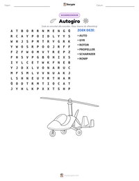 Autogiro afdrukbare werkblad voorbeeld