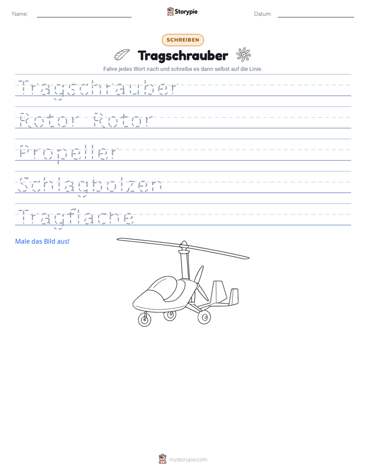 Schreibübung