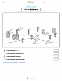 Aperçu de la feuille de travail imprimable Vis