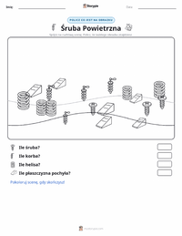 Podgląd drukowalnego arkusza ćwiczeń Śruba