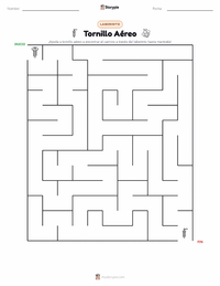 Vista previa de la hoja de trabajo imprimible de Tornillo