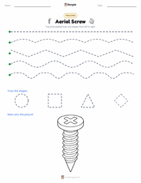 Aerial Screw printable worksheet preview
