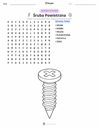 Podgląd drukowalnego arkusza ćwiczeń Śruba