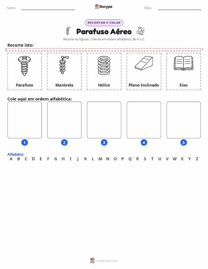 Recortar & Colar Alfabeto