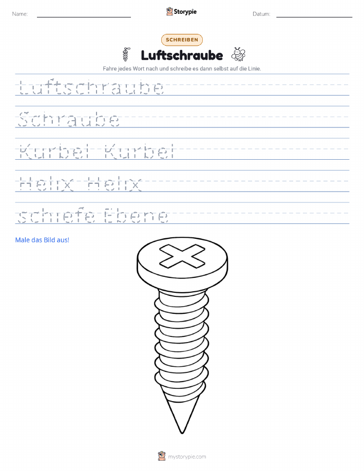 Schreibübung