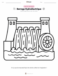 Aperçu de la feuille de travail imprimable Barrage hydroélectrique