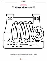 Waterkrachtcentrale afdrukbare werkblad voorbeeld