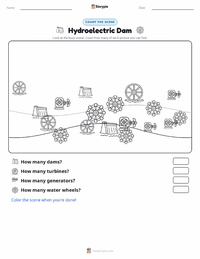 Hydroelectric Dam printable worksheet preview