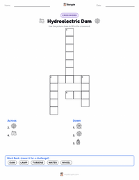Hydroelectric Dam printable worksheet preview