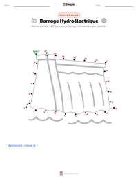 Aperçu de la feuille de travail imprimable Barrage hydroélectrique