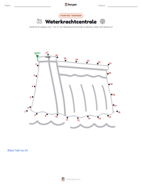 Waterkrachtcentrale afdrukbare werkblad voorbeeld