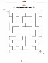 Hydroelectric Dam printable worksheet preview