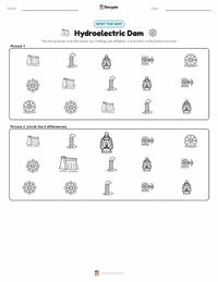Hydroelectric Dam printable worksheet preview