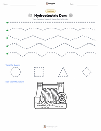 Hydroelectric Dam printable worksheet preview
