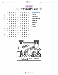 Hydroelectric Dam printable worksheet preview