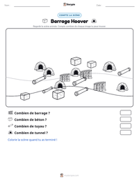 Aperçu de la feuille de travail imprimable Barrage Hoover