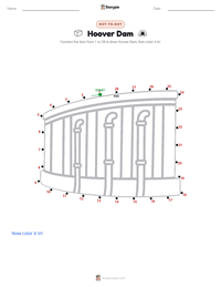 Hoover Dam printable worksheet preview
