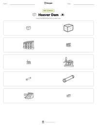 Hoover Dam printable worksheet preview