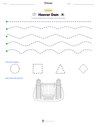 Hoover Dam printable worksheet preview