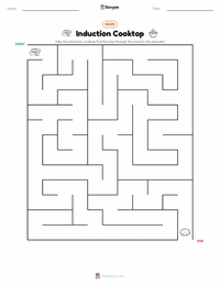 Induction Cooktop printable worksheet preview
