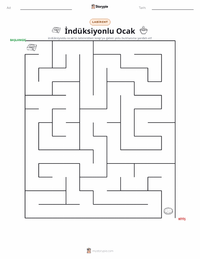 İndüksiyonlu Ocak yazdırılabilir çalışma sayfası önizlemesi