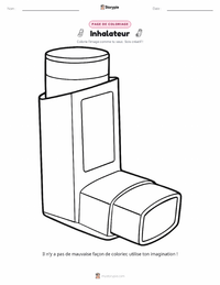 Page de coloriage Inhalateur pour les enfants