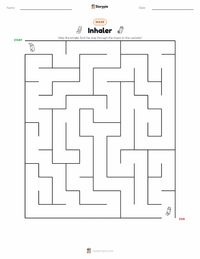 Inhaler printable worksheet preview