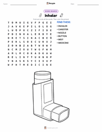 Inhaler printable worksheet preview