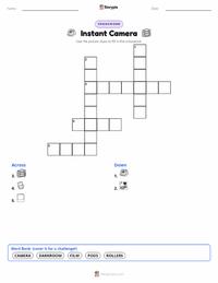 Instant Camera printable worksheet preview