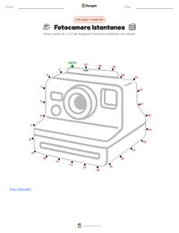 Anteprima della scheda stampabile di Fotocamera Istantanea