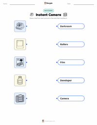 Instant Camera printable worksheet for kids