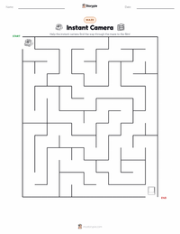 Instant Camera printable worksheet preview