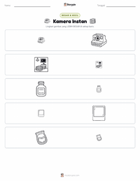 Prabaca lembar kerja cetak Kamera Instan