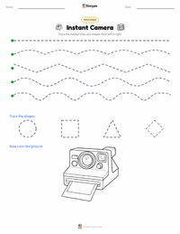 Instant Camera printable worksheet preview