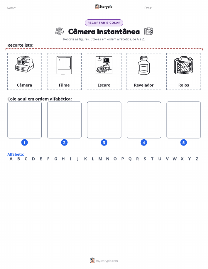 Recortar & Colar Alfabeto