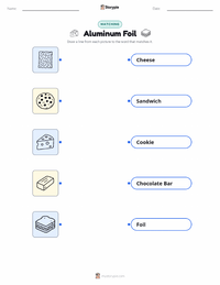 Aluminum Foil printable worksheet for kids