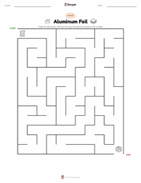 Aluminum Foil printable worksheet preview