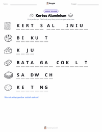 Prabaca lembar kerja cetak Aluminium Foil