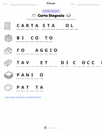 Anteprima della scheda stampabile di Foglio di Alluminio