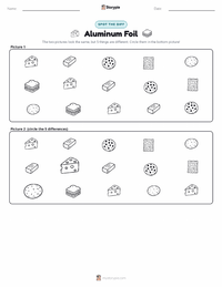 Aluminum Foil printable worksheet preview