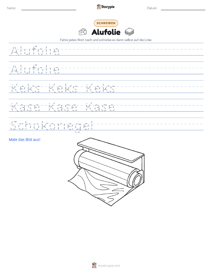 Schreibübung