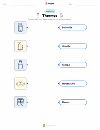 Feuille de travail imprimable Thermos pour les enfants